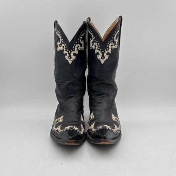 The Old Gringo Studded Leather Cowboy Boots Men\'s 9 D Western Black main image 9